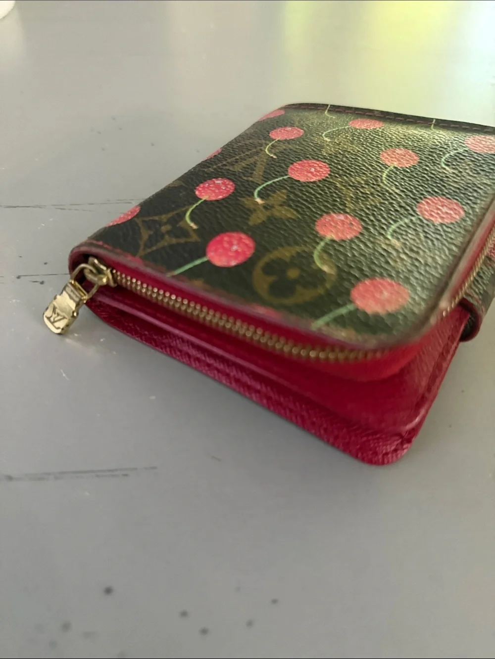 Louis Vuitton Brown Monogram Wallet with Red Cherry Print - Picture 5 of 5